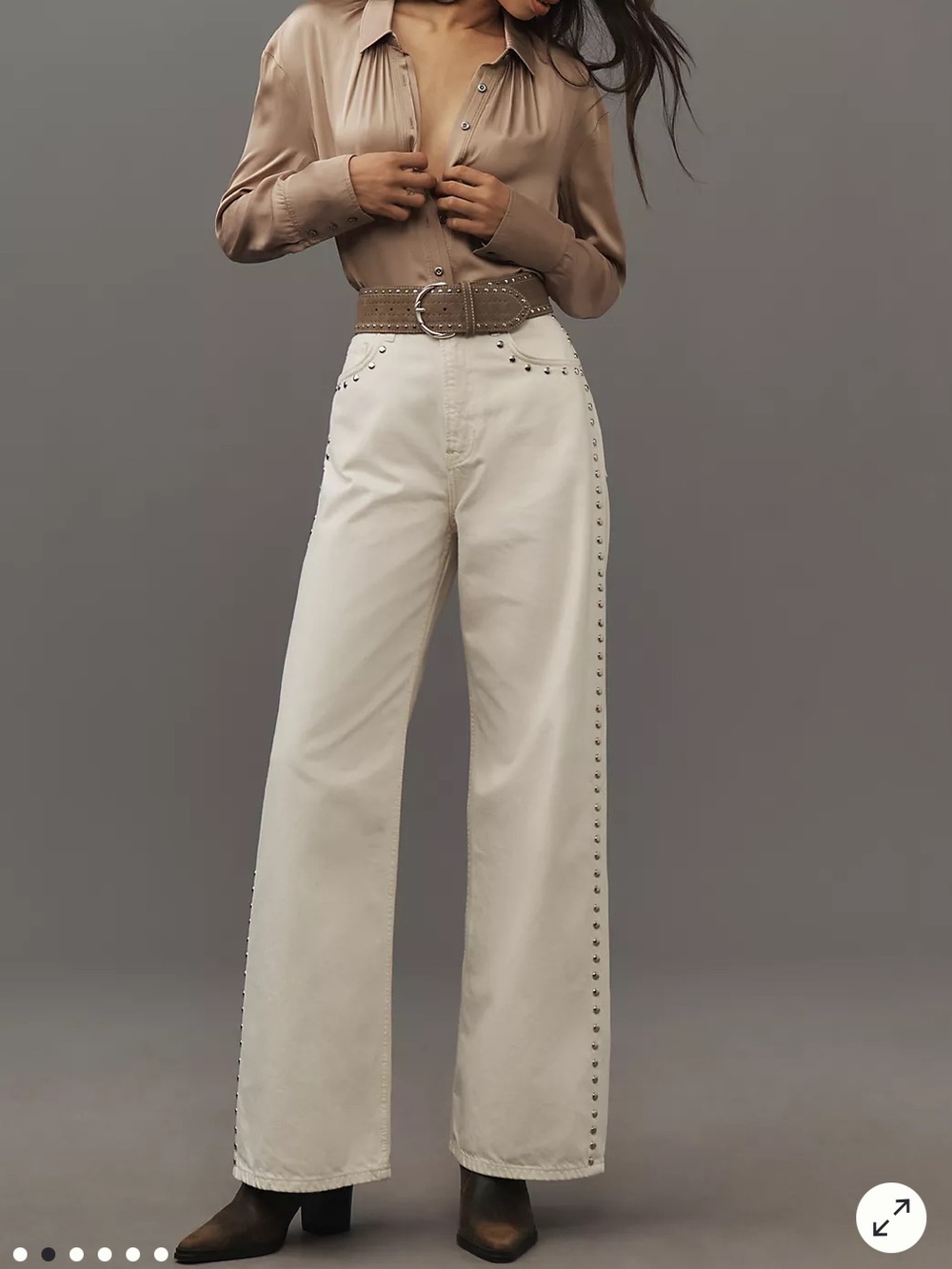 NWOT Reformation Cary High Rise Slouchy Wide Leg Jeans Size 28
